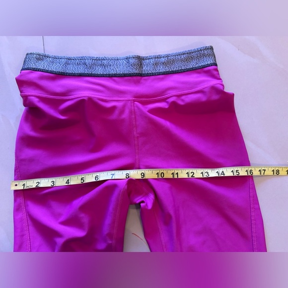 Athleta Womens Dobby Be Free Knicker Capri Leggings 54023 hot Pink Stretch M - Picture 6 of 16